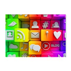 Colorful 3d Social Media Crystal Sticker (a4) by Ket1n9