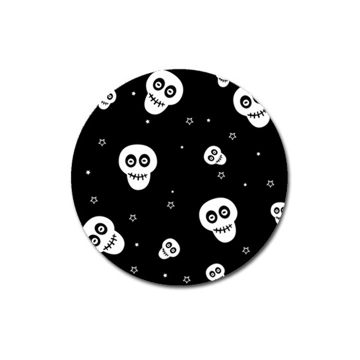 Skull Pattern Magnet 3  (Round)