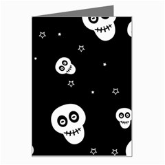 Skull Pattern Greeting Card by Ket1n9