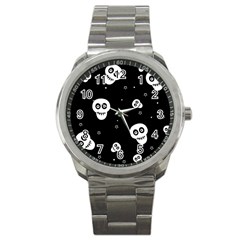 Skull Pattern Sport Metal Watch by Ket1n9