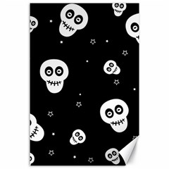 Skull Pattern Canvas 24  X 36  by Ket1n9