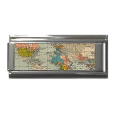 Vintage World Map Superlink Italian Charm (9mm) by Ket1n9