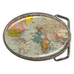 Vintage World Map Belt Buckles by Ket1n9