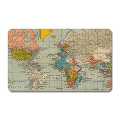 Vintage World Map Magnet (rectangular) by Ket1n9