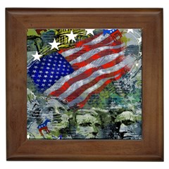 Usa United States Of America Images Independence Day Framed Tile by Ket1n9