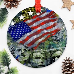 Usa United States Of America Images Independence Day Ornament (round) by Ket1n9