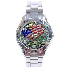 Usa United States Of America Images Independence Day Stainless Steel Analogue Watch by Ket1n9