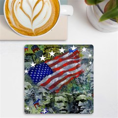 Usa United States Of America Images Independence Day Uv Print Square Tile Coaster  by Ket1n9