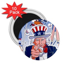 United States Of America Images Independence Day 2 25  Magnets (10 Pack)  by Ket1n9