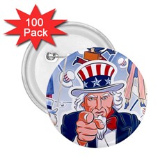 United States Of America Images Independence Day 2 25  Buttons (100 Pack)  by Ket1n9