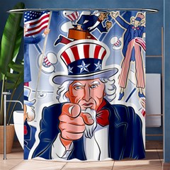 United States Of America Images Independence Day Shower Curtain 60  X 72  (medium)  by Ket1n9