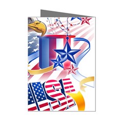 Independence Day United States Of America Mini Greeting Cards (pkg Of 8) by Ket1n9