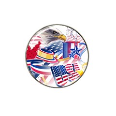 Independence Day United States Of America Hat Clip Ball Marker (4 Pack) by Ket1n9