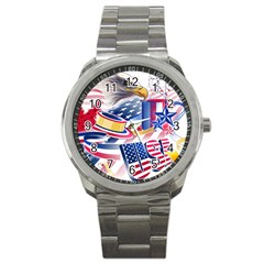 Independence Day United States Of America Sport Metal Watch by Ket1n9