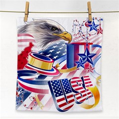 Independence Day United States Of America Face Towel by Ket1n9