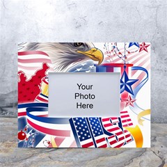 Independence Day United States Of America White Tabletop Photo Frame 4 x6  by Ket1n9