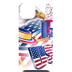 Independence Day United States Of America Iphone 14 Black Uv Print Case by Ket1n9