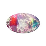 Clouds Multicolor Fantasy Art Skies Sticker Oval (10 pack) Front