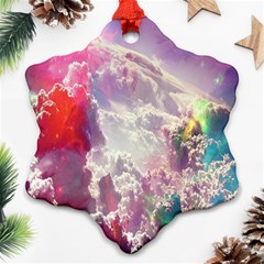 Clouds Multicolor Fantasy Art Skies Ornament (snowflake) by Ket1n9