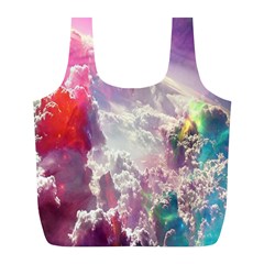 Clouds Multicolor Fantasy Art Skies Full Print Recycle Bag (l) by Ket1n9