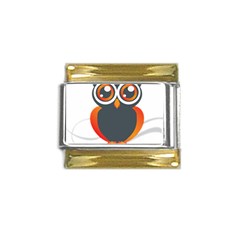 Owl Logo Gold Trim Italian Charm (9mm) by Ket1n9