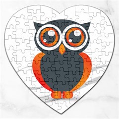 Owl Logo Jigsaw Puzzle (heart) by Ket1n9