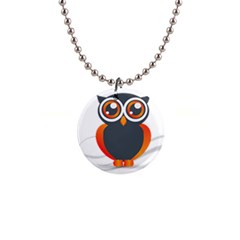 Owl Logo 1  Button Necklace by Ket1n9