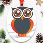 Owl Logo Oval Ornament (Two Sides) Front