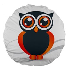 Owl Logo Large 18  Premium Round Cushions by Ket1n9