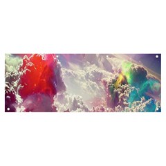 Clouds Multicolor Fantasy Art Skies Banner And Sign 8  X 3  by Ket1n9