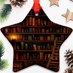 Books Library Ornament (star) by Ket1n9