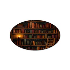 Books Library Sticker Oval (100 Pack)