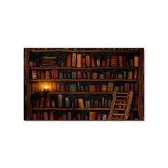 Books Library Sticker Rectangular (10 Pack)