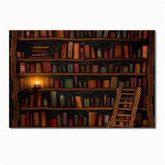 Books Library Postcards 5  X 7  (pkg Of 10)