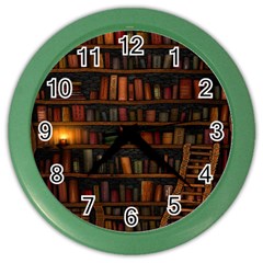 Books Library Color Wall Clock by Ket1n9