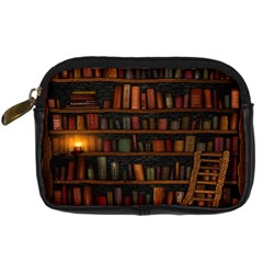 Books Library Digital Camera Leather Case by Ket1n9