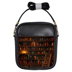 Books Library Girls Sling Bag by Ket1n9