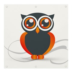 Owl Logo Banner And Sign 4  X 4  by Ket1n9