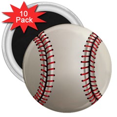 Baseball 3  Magnets (10 Pack)  by Ket1n9