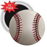 Baseball 3  Magnets (10 pack)  Front