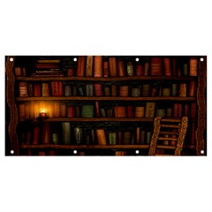 Books Library Banner And Sign 8  X 4  by Ket1n9