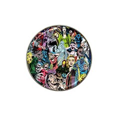 Vintage Horror Collage Pattern Hat Clip Ball Marker by Ket1n9