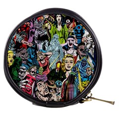 Vintage Horror Collage Pattern Mini Makeup Bag by Ket1n9