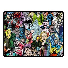 Vintage Horror Collage Pattern Fleece Blanket (small) by Ket1n9