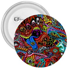 Art Color Dark Detail Monsters Psychedelic 3  Buttons by Ket1n9