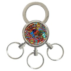 Art Color Dark Detail Monsters Psychedelic 3-ring Key Chain by Ket1n9