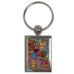 Art Color Dark Detail Monsters Psychedelic Key Chain (rectangle) by Ket1n9