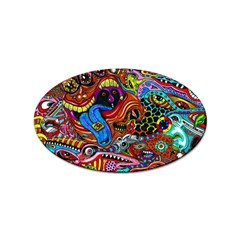 Art Color Dark Detail Monsters Psychedelic Sticker (oval) by Ket1n9