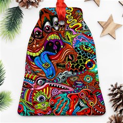 Art Color Dark Detail Monsters Psychedelic Bell Ornament (two Sides) by Ket1n9