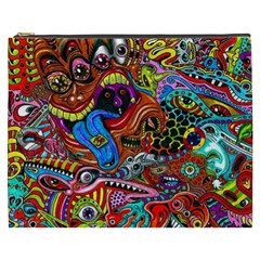 Art Color Dark Detail Monsters Psychedelic Cosmetic Bag (xxxl) by Ket1n9